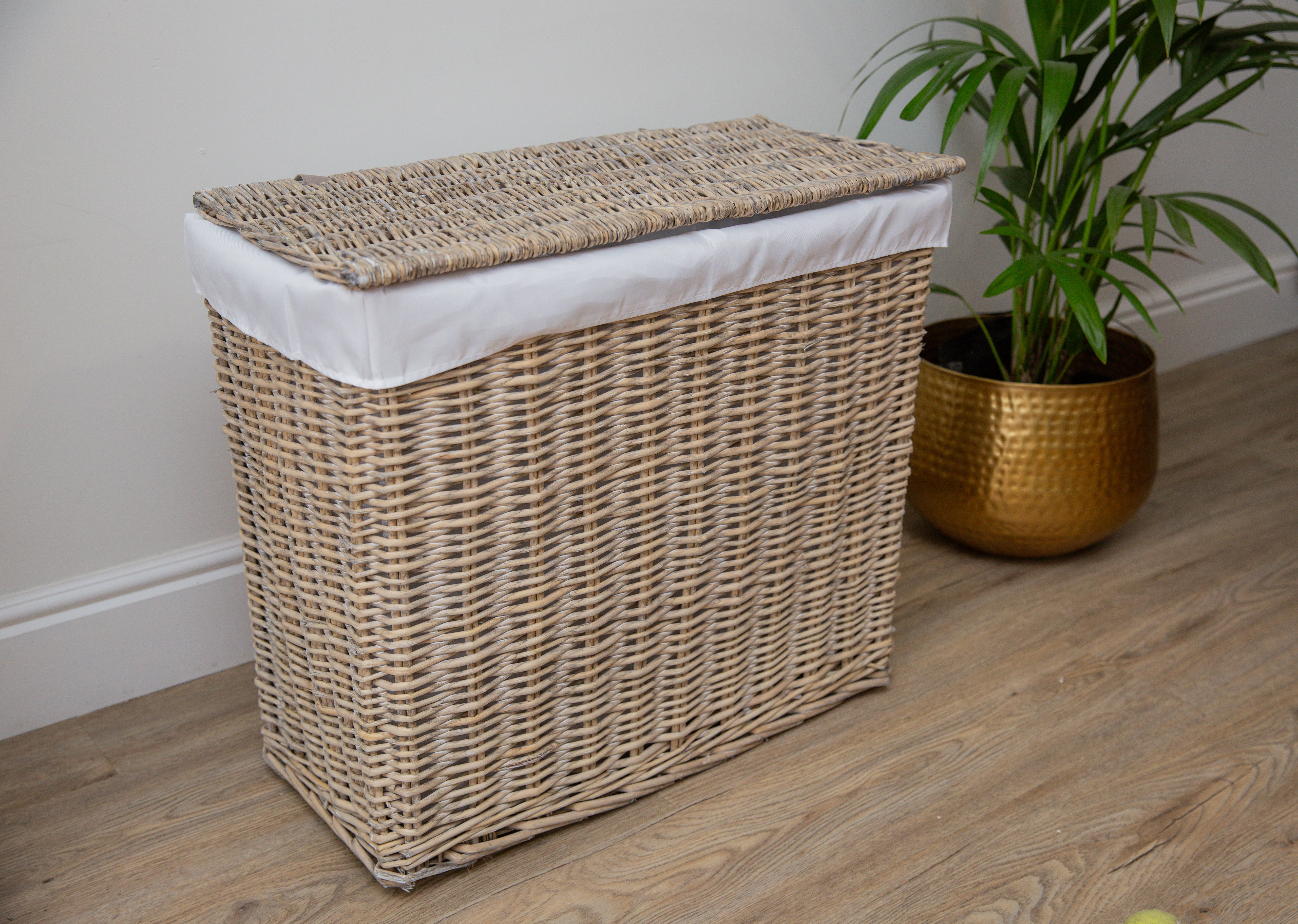 3 section laundry basket