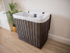 H&K Signature Wicker Laundry Basket - Extra Large in dark forest green