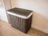 H&K Signature Wicker Laundry Basket - Extra Large in dark forest green