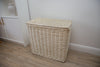 H&K 3 section Wicker Laundry Basket - Large in Ivory cream