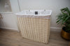 H&K Signature Wicker Laundry Basket - Extra Large in Ivory Cream