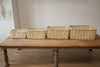 H&K Set of 4 sizes willow wicker storage baskets - in Ivory cream