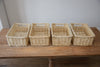 H&K set of willow wicker storage baskets - in Ivory Cream