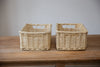 H&K set of willow wicker storage baskets - in Ivory Cream