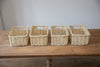 H&K set of willow wicker storage baskets - in Ivory Cream