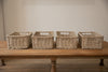 H&K set of willow wicker storage baskets - in Antique Wash