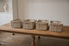 H&K set of willow wicker storage baskets - in Antique Wash