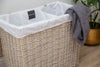 H&K 3 section wicker Laundry Basket - Large in Antique wash