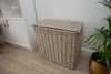 H&K 3 section wicker Laundry Basket - Large in Antique wash