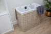 H&K Signature wicker Laundry Basket - Extra large in Antique Wash