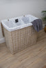 H&K Signature wicker Laundry Basket - Extra large in Antique Wash