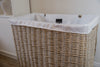 H&K Signature wicker Laundry Basket - Extra large in Antique Wash